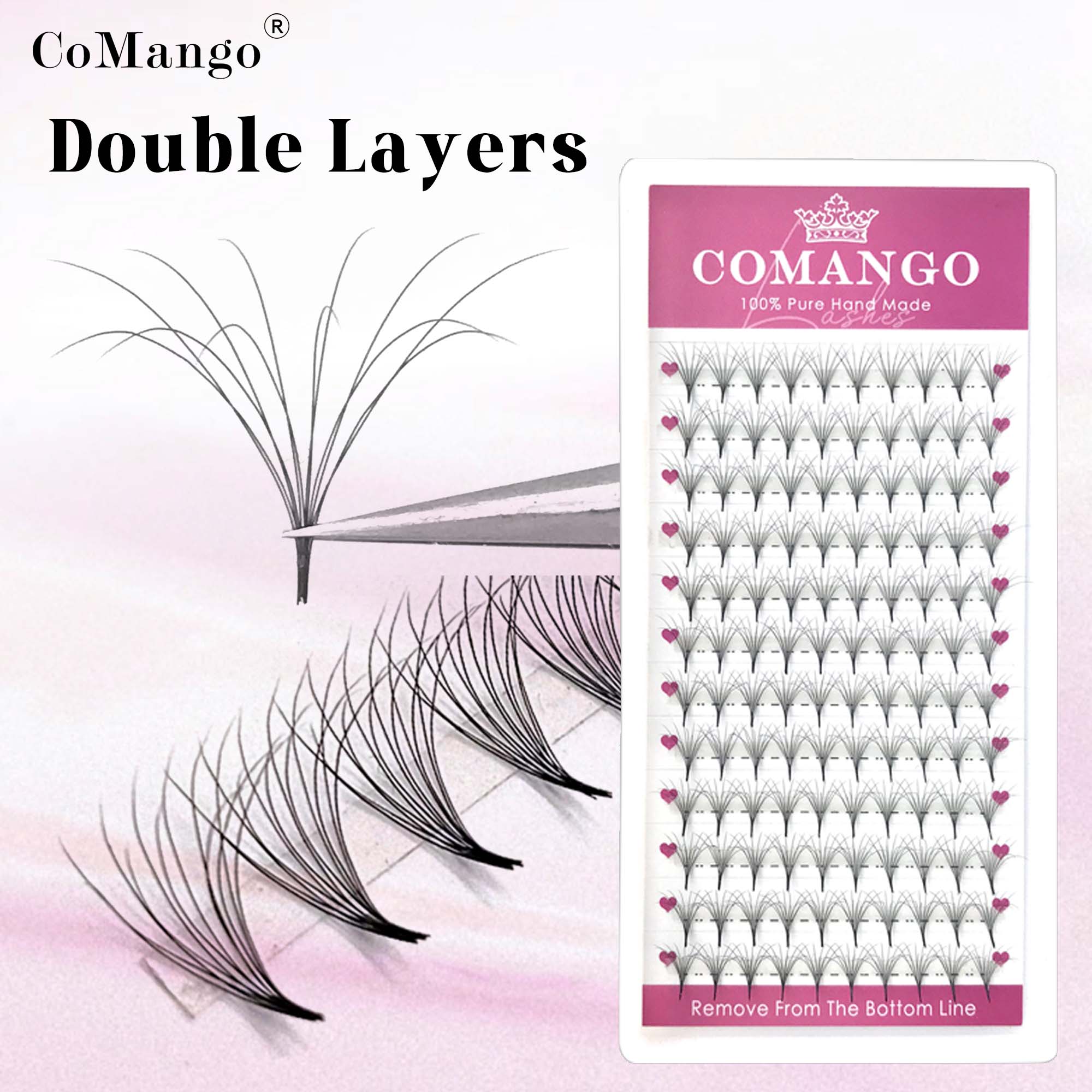 COMANGO mooie dubbellaagse plu - Eyelash Extension Double Volume recensie en prijs