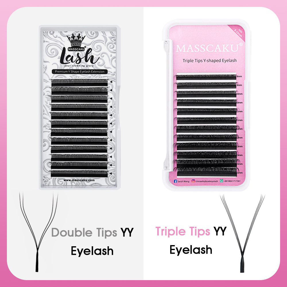10 gevallen/partij MASSCAKU YY - Eyelash Extension Double Volume recensie en prijs