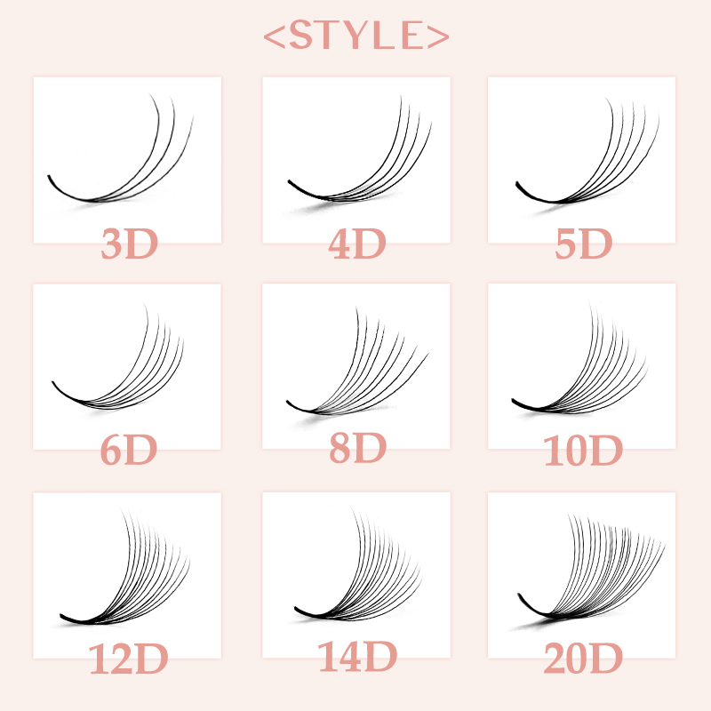 800/1600 Premade Volume Lash F - Eyelash Extension Double Volume recensie en prijs