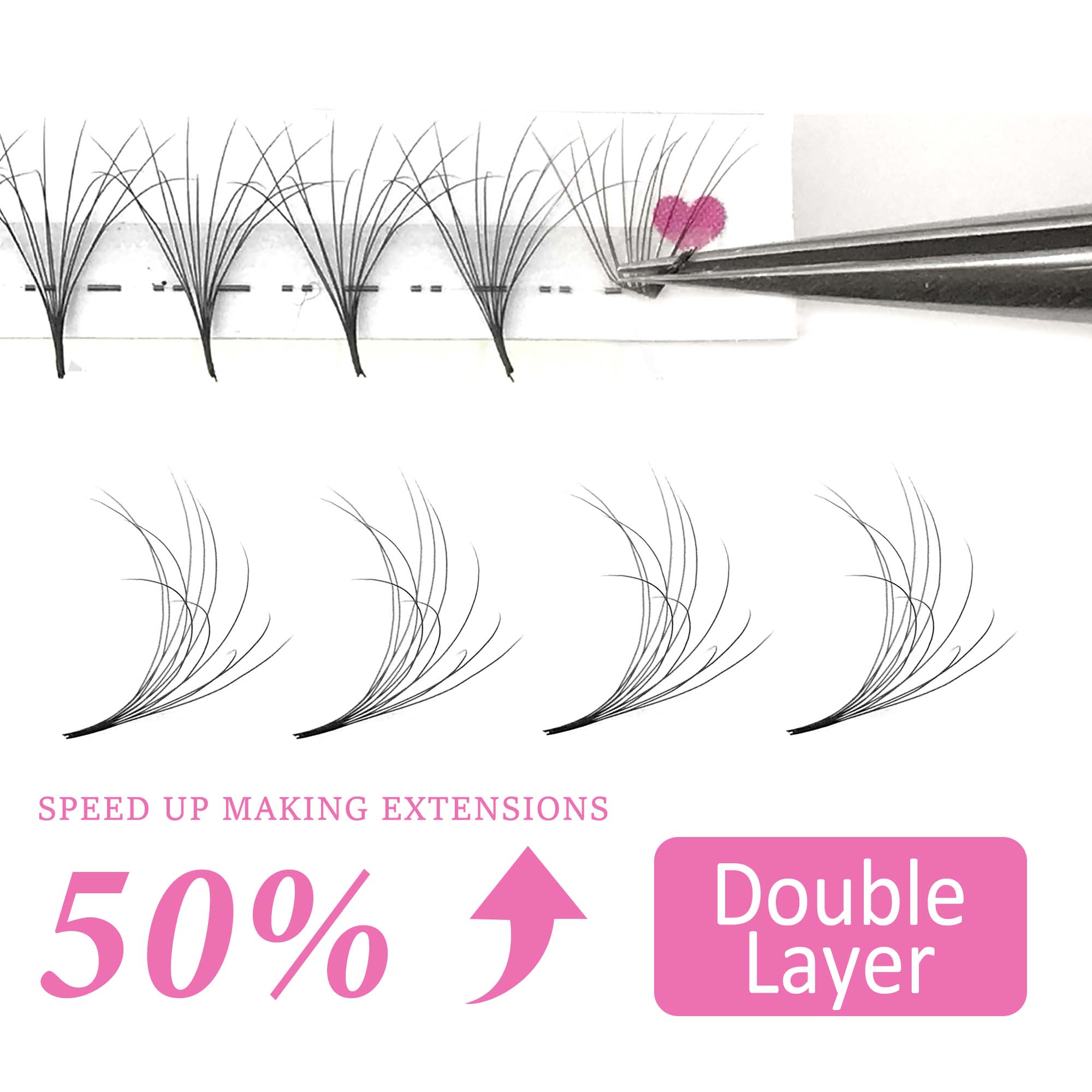 COMANGO mooie dubbellaagse plu - Eyelash Extension Double Volume recensie en prijs