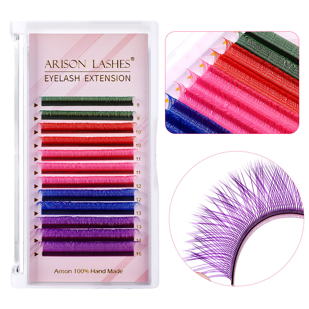Arison Mixed Color Yy Wimpers  - Eyelash Extension Double Volume recensie en prijs
