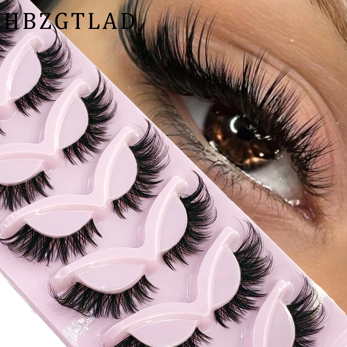 HBZGTLAD 7 paar Spiky Fox Eye  - Eyelash Extension Volume Cat Eye recensie en prijs