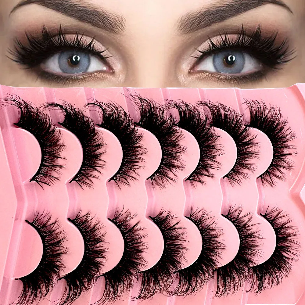7 paar dikke cat eye wimpers,  - Eyelash Extension Volume Cat Eye recensie en prijs